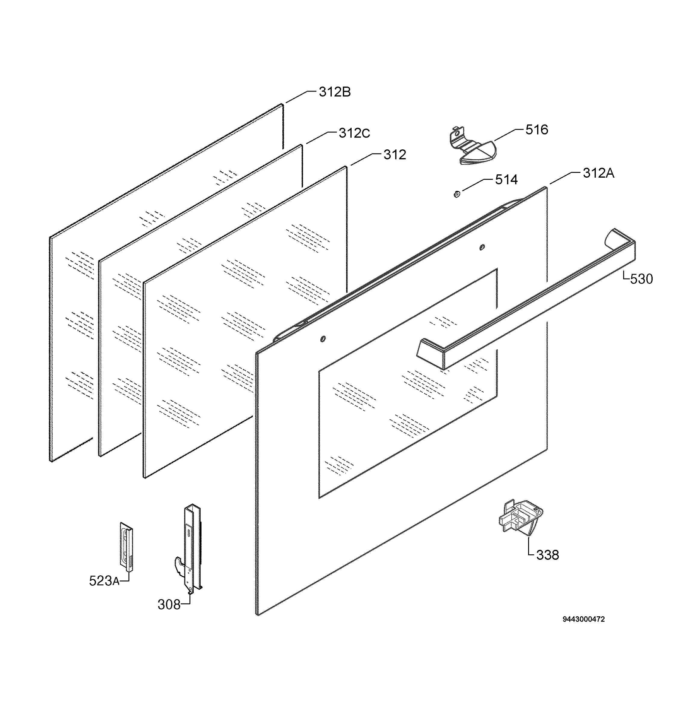 Explosionszeichnung Ikea 94406500101 FOV10P Explosionszeichnung Ikea 94406500101 FOV10P
