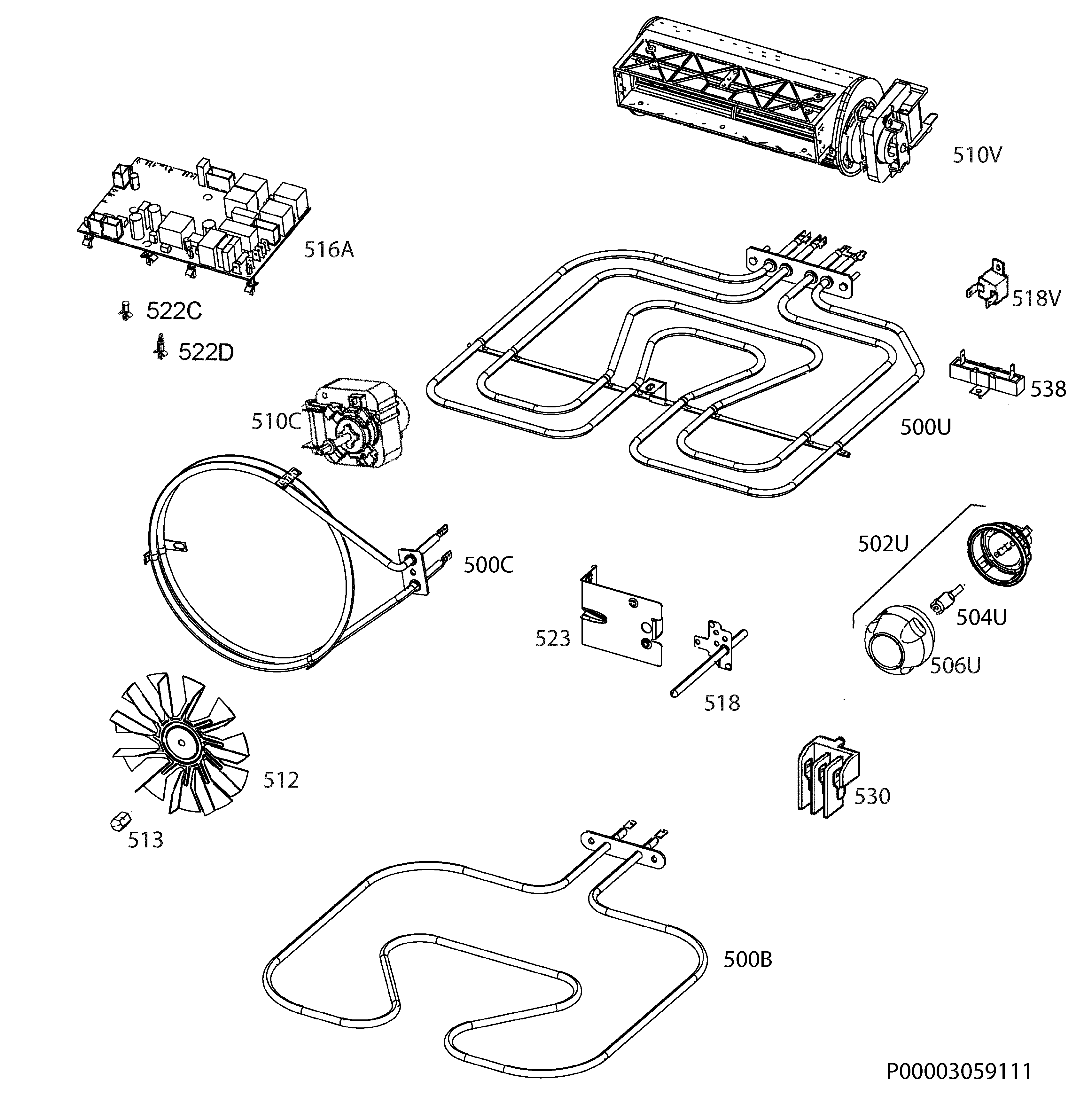 Explosionszeichnung Ikea 94406453600 OV14