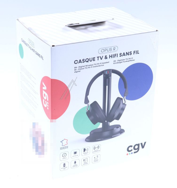 CGV 20833 Funk Kopfhörer - Opus r dratholser kopfbügel funkkopfhörer mit hörgerätefunktion und balancekrontrolle. audio eingänge: jack 3,5mm & optisch