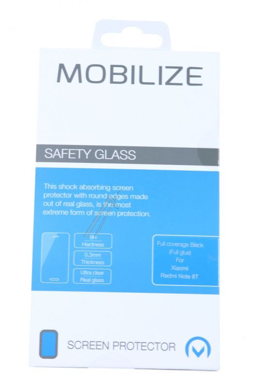 Mobilize 53699 Display-Schutzfolie - Passend für mobilize glass screen protector - black frame - xiaomi redmi note 8t