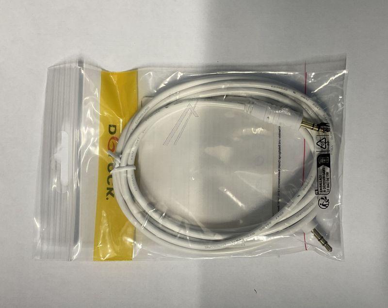 Delock 83757 Klinkenverbindung - Klinkenkabel 3,5 mm 3 pin stecker > stecker gewinkelt 2 m we