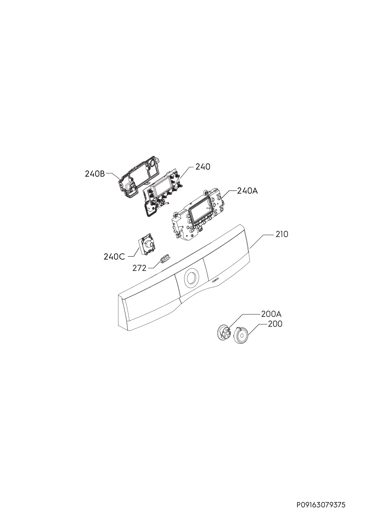 Explosionszeichnung AEG 91609958601 EW9HW493 Explosionszeichnung AEG 91609958601 EW9HW493