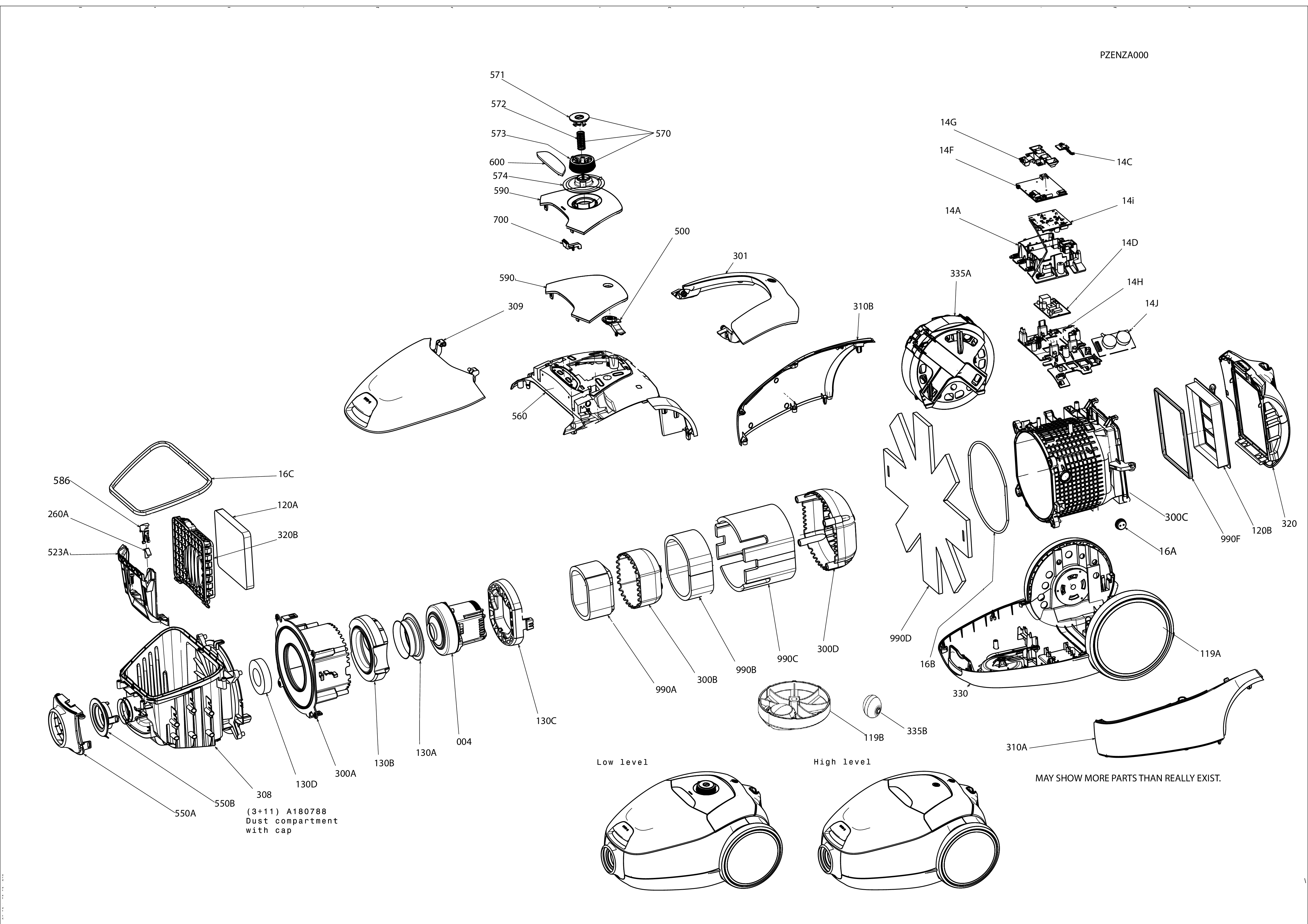 Explosionszeichnung AEG 90025851100 VX82-1-ALR