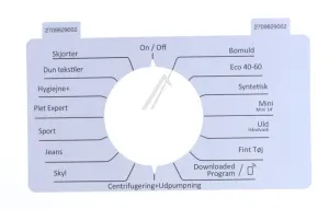Arcelik Grundig Beko 2709829002 Schalterblende - Inlay-danish
